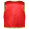 YONGHS Boys Golden Suit Vest Arabian Prince Pretend Dress Up Waistcoat for Fancy Party Halloween Red 6 Years view 2