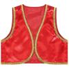 YONGHS Boys Golden Suit Vest Arabian Prince Pretend Dress Up Waistcoat for Fancy Party Halloween Red 16 Years view 3