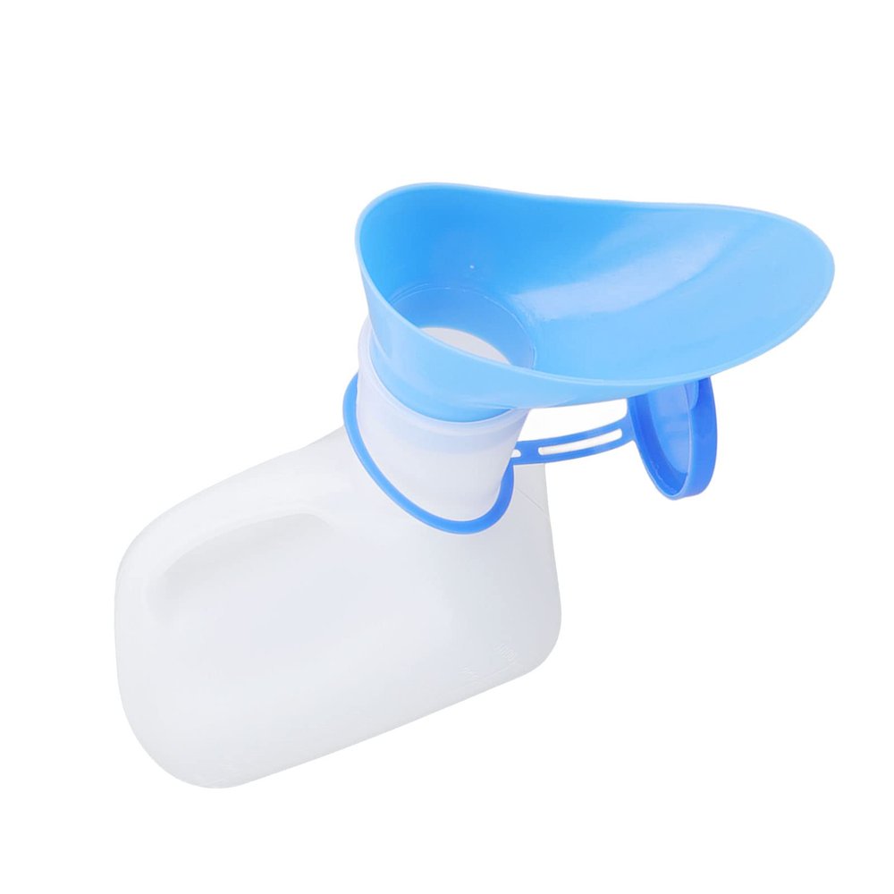 Restokki Unisex Car Bedpan, Urinal Bottle with Lid and Funnel Thickened Leak Proof, Men's and Women's Toilet Urinals, Suitable for Hospital, Home, Camping Outdoor Travel