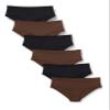 Amazon Essentials Women's Hipster Underwear, Pack of 6, Black/Rich Hazel, 4X view 1