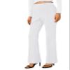 Urban CoCo Stretchy Work Pants Bootcut Yoga Pants Petite Slacks for Office Casual Casua (White, L) view 2