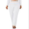 Urban CoCo Stretchy Work Pants Bootcut Yoga Pants Petite Slacks for Office Casual Casua (White, L) view 4
