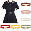WEISHA Children Stretch Belts Girls Multicolor Punch-free Waistband Adjustable Elastic Waist Belts with Heart Shape Buckle for Uniform Dress(black), Length: Approx. 60cm/23.6inches (AMX3Q07QJ9US) view 4