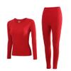 Bestgift Men's and Women's Festive red Thermal Underwear Warm Long-Sleeved 2-Piece Set Red 2 3XL view 1