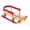 Superio Children Wooden Sled, Snow Sled for Toddlers, Kids Sleigh with Pull Ropes, Baby Sled, Red (Wooden Sled) view 1