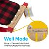 Superio Children Wooden Sled, Snow Sled for Toddlers, Kids Sleigh with Pull Ropes, Baby Sled, Red (Wooden Sled) view 4