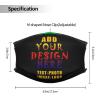 Custom Face Mask in Bulk Personalized 1-100 PCS Masks Cute Fashion Breathable Reusable Face Cover for Unisex Black view 3