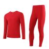 Bestgift Men's and Women's Festive red Thermal Underwear Warm Long-Sleeved 2-Piece Set Red 3XL