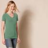 Amazon Essentials Women's Regular-Fit Short-Sleeve T-Shirt (Crewneck and V-Neck Options), Pack of 2, Sage Green/White, Small view 2
