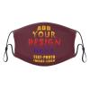 Custom Kids Face Mask Scarf Adjustable Balaclavas Customized Logo/Image/Text Mask Face Covers for Sport Outdoor Maroon view 1
