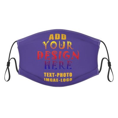 1-100 Pcs Custom Kids Reusable Breathable Face Mask Mouth Cloth Fabric Washable Masls for Sports Outdoor Party Lilac