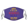 1-100 Pcs Custom Kids Reusable Breathable Face Mask Mouth Cloth Fabric Washable Masls for Sports Outdoor Party Lilac view 1