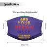 1-100 Pcs Custom Kids Reusable Breathable Face Mask Mouth Cloth Fabric Washable Masls for Sports Outdoor Party Lilac view 3