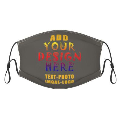 Custom Kids Face Mask Scarf Adjustable Balaclavas Customized Logo/Image/Text Mask Face Covers for Sport Outdoor Charcoal