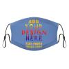 1-100 Pcs Custom Kids Reusable Breathable Face Mask Mouth Cloth Fabric Washable Masls for Sports Outdoor Party Carolina Blue view 1