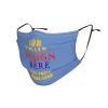 1-100 Pcs Custom Kids Reusable Breathable Face Mask Mouth Cloth Fabric Washable Masls for Sports Outdoor Party Carolina Blue view 2