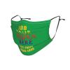 1-100 Pcs Custom Kids Reusable Breathable Face Mask Mouth Cloth Fabric Washable Masls for Sports Outdoor Party Irish Green view 2