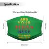 1-100 Pcs Custom Kids Reusable Breathable Face Mask Mouth Cloth Fabric Washable Masls for Sports Outdoor Party Irish Green view 3
