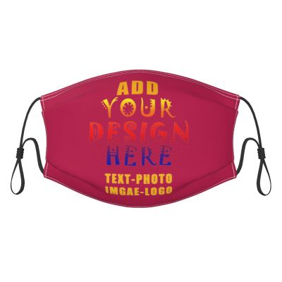 1-100 Pcs Custom Kids Reusable Breathable Face Mask Mouth Cloth Fabric Washable Masls for Sports Outdoor Party Fuchsia