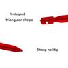 Aluminum Tent Stakes Pegs, 10-Pack Ground Pegs with Ropes Stakes Pegs for Backpacking Camping Tents Hammocks and Canopy - Red view 2