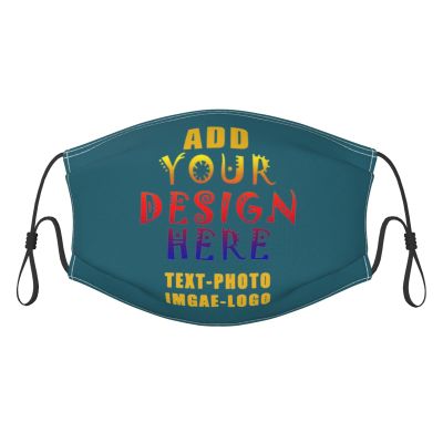Custom Kids Face Mask Scarf Adjustable Balaclavas Customized Logo/Image/Text Mask Face Covers for Sport Outdoor Blue Green