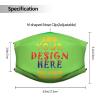 1-100 Pcs Custom Kids Reusable Breathable Face Mask Mouth Cloth Fabric Washable Masls for Sports Outdoor Party Neon Green view 3