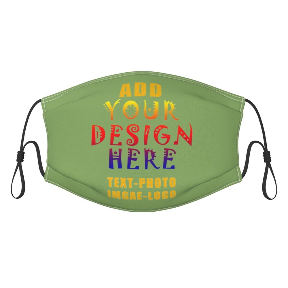 Custom Kids Face Mask Scarf Adjustable Balaclavas Customized Logo/Image/Text Mask Face Covers for Sport Outdoor Kiwi
