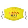 Custom Kids Face Mask Scarf Adjustable Balaclavas Customized Logo/Image/Text Mask Face Covers for Sport Outdoor Yellow view 1