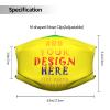 Custom Kids Face Mask Scarf Adjustable Balaclavas Customized Logo/Image/Text Mask Face Covers for Sport Outdoor Yellow view 3