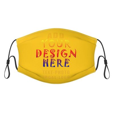 Custom Kids Face Mask Scarf Adjustable Balaclavas Customized Logo/Image/Text Mask Face Covers for Sport Outdoor Orange Yellow