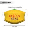 Custom Kids Face Mask Scarf Adjustable Balaclavas Customized Logo/Image/Text Mask Face Covers for Sport Outdoor Orange Yellow view 3