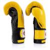 Fairtex Muay Thai Boxing Gloves BGV9 - Heavy Hitter Mexican Style Training & Sparring Gloves for Kick Boxing MMA K1 (Yellow/Black/Black Piping, 10 oz) view 4