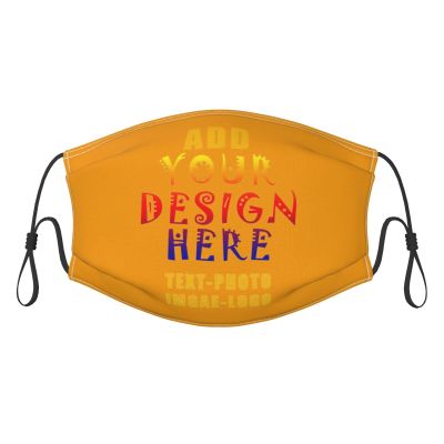 Custom Kids Face Mask Scarf Adjustable Balaclavas Customized Logo/Image/Text Mask Face Covers for Sport Outdoor Gold