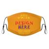 Custom Kids Face Mask Scarf Adjustable Balaclavas Customized Logo/Image/Text Mask Face Covers for Sport Outdoor Gold view 1