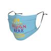 1-100 Pcs Custom Kids Reusable Breathable Face Mask Mouth Cloth Fabric Washable Masls for Sports Outdoor Party Sky Blue view 2
