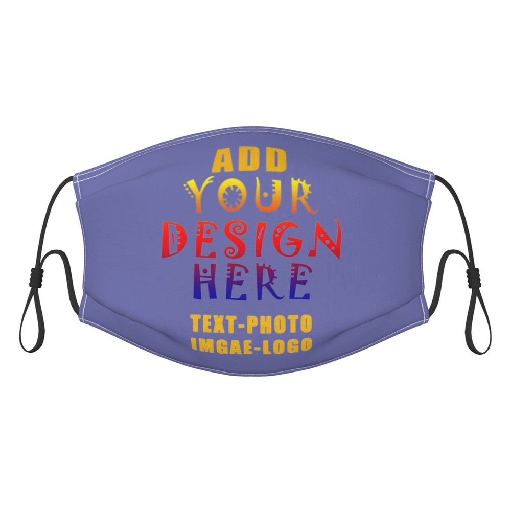 Custom Kids Face Mask Scarf Adjustable Balaclavas Customized Logo/Image/Text Mask Face Covers for Sport Outdoor Violet