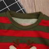Ikevan Toddler Kids Baby Boys Girls Suit PJ's Pajamas Christmas Sleepwear Striped Deer Boys Fleece Pajamas Size 5 view 4