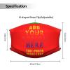 1-100 Pcs Custom Kids Reusable Breathable Face Mask Mouth Cloth Fabric Washable Masls for Sports Outdoor Party Red view 3