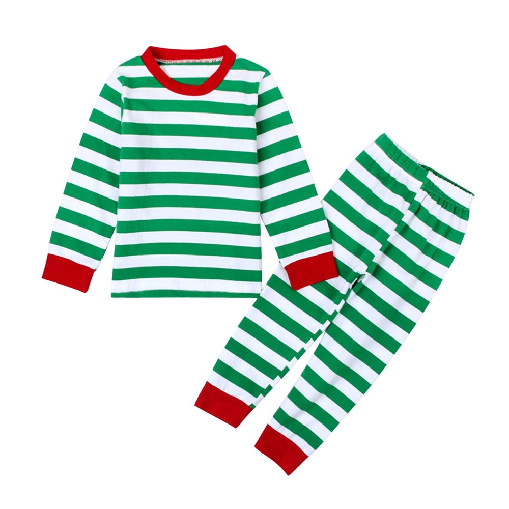 Ikevan Toddler Kids Baby Boys Girls Sets PJ's Pajamas Christmas Sleepwear Striped T-shirt Pants Outfits 6t Robe Boys
