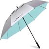 G4Free 47 inch UV Protection Golf Umbrella, Auto Open Vented Double Canopy Large Windproof Sun Rain Umbrellas (Silver/Lake Blue) view 1