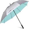 G4Free 47 inch UV Protection Golf Umbrella, Auto Open Vented Double Canopy Large Windproof Sun Rain Umbrellas (Silver/Lake Blue) view 2