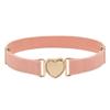 WEISHA Children Stretch Belts Girls Multicolor Punch-free Waistband Adjustable Elastic Waist Belts with Heart Shape Buckle for Uniform Dress(pink) view 1