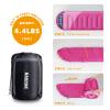 KANYAK Pink Sleeping Bag with Carry Bag, Warm Washable and Skin-Friendly Camping Sleeping Bag for Festival Sleep-Outs or Outdoor Adventures view 4