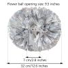 Extpro 6Pcs Cheerleading Pom Poms Matte Metallic Foil Cheer Pompoms with Baton Handle, Kids Adults Team Spirit Cheering Stuff for Sports Games Carnival (Laser Silver) view 3