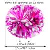 Extpro 6Pcs Cheerleading Pom Poms Matte Metallic Foil Cheer Pompoms with Baton Handle, Kids Adults Team Spirit Cheering Stuff for Sports Games Carnival (Laser Rose Pink Silver) view 3