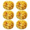 Extpro 6Pcs Cheerleading Pom Poms Matte Metallic Foil Cheer Pompoms with Baton Handle, Kids Adults Team Spirit Cheering Stuff for Sports Games Carnival (Laser Gold) view 1