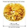Extpro 6Pcs Cheerleading Pom Poms Matte Metallic Foil Cheer Pompoms with Baton Handle, Kids Adults Team Spirit Cheering Stuff for Sports Games Carnival (Laser Gold) view 3