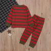Ikevan Toddler Kids Baby Boys Girls Suit PJ's Pajamas Christmas Sleepwear Striped Deer Boys Fleece Pajamas Size 5 view 3