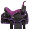 WILD RACE Beautiful Designer Synthetic Western Barrel Racing Western Saddle (16", Purple) view 2