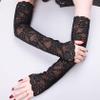 Ellylian Lace Arm Sleeves, Women'S Floral Lace Sleeves Hollow Out Long Sunscreen Gloves Fingerless Driving Gloves view 2